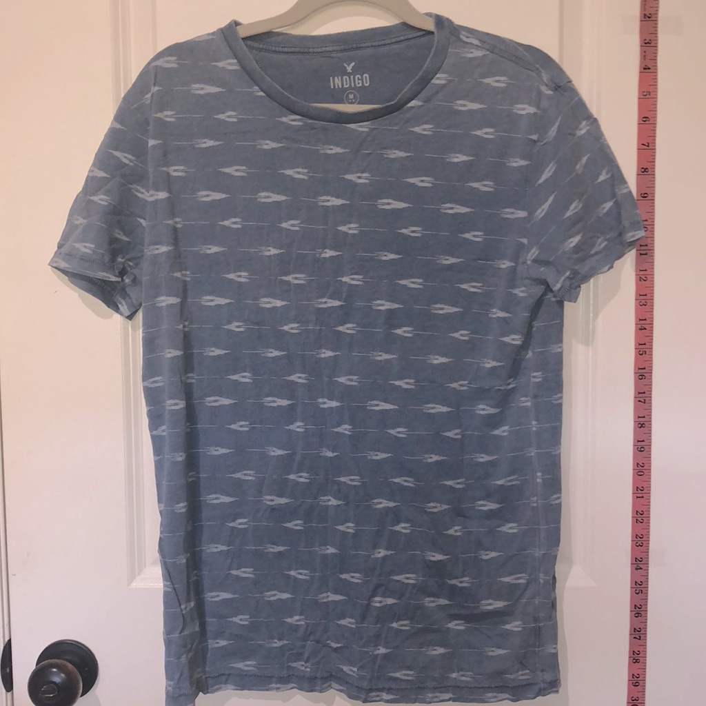 Aeo Blue With White Tshirt Aeo Blue With White Tshirt